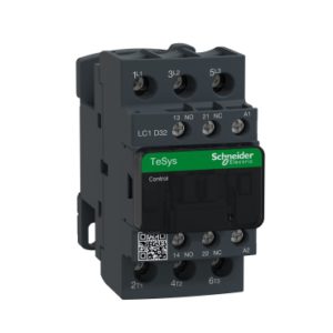 CONTACTOR DE FZA. 32A/50A 3P BOB. 220VAC 1NA+1NC, LC1D32M7, SCHNEIDER-ELECTRIC