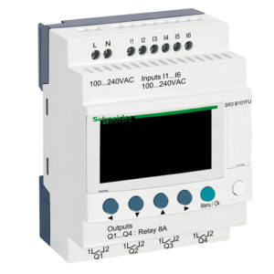 Relé inteligente modular Zelio Logic - 10 E S - 100..240 V CA – 6 entradas - 4 salidas - con reloj - visor
