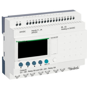 Relé inteligente modular Zelio Logic - 26 E S - 24 V CC – 16 entradas - 10 salidas - con reloj - visor